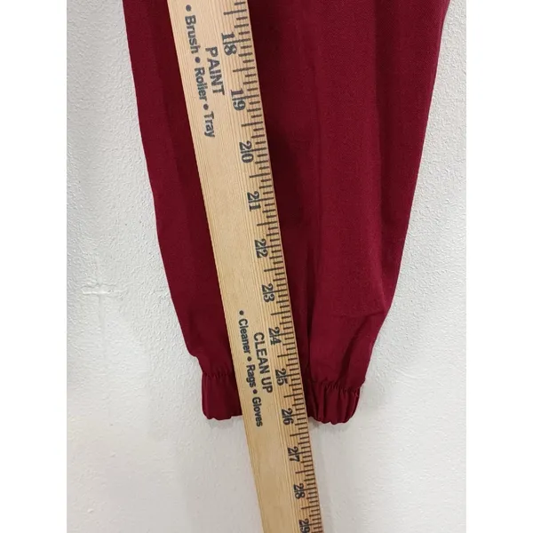 Faden Women’s Cargo Jogger Pants Burgundy Size Medium - Image 11