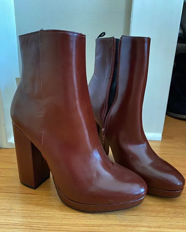 H&M Brown Platform Ankle Boots - Image 2