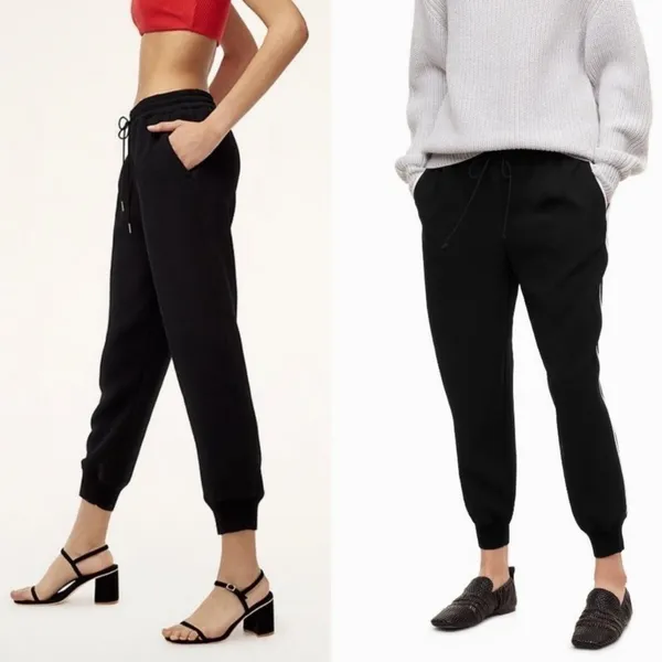 Aritzia Wilfred Buffon Crepe Jogger‎ Pant in Black Size Extra Small - Image 2