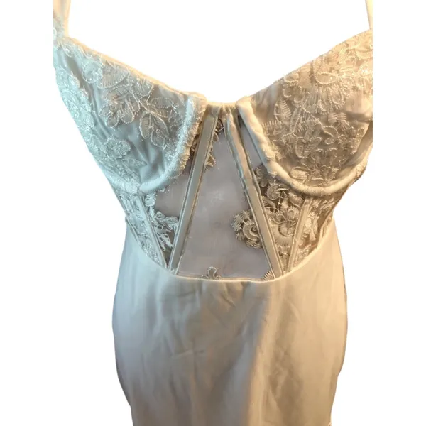 Lulus White Lace Corset Mini Dress Size Medium or Extra Large - Image 3