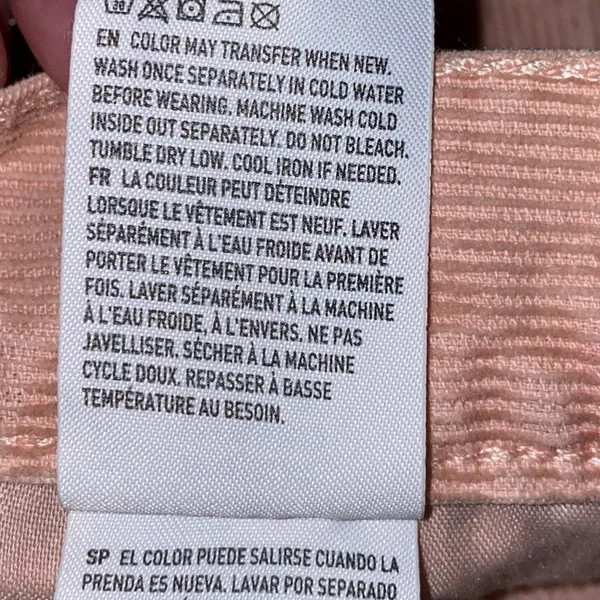 American‎ Eagle Pink Corduroy Mom Jeans High Rise Size 10 Vintage Style - Image 6