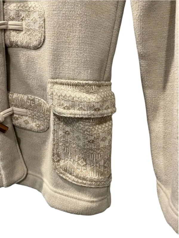 Patagonia Better Sweater Icelandic Coat Toggle Fleece Jacket Cream Size Small - Image 4