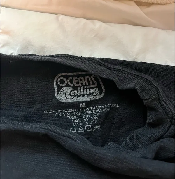 oceans calling t shirt Black Size M - Image 3