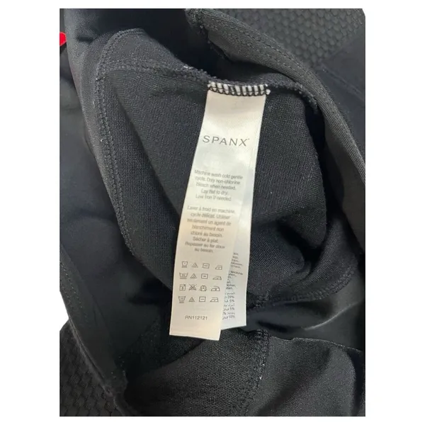 Spanx Leggings Womens Small Full Length Seamless Textured Sides Black FL3115 - Image 9