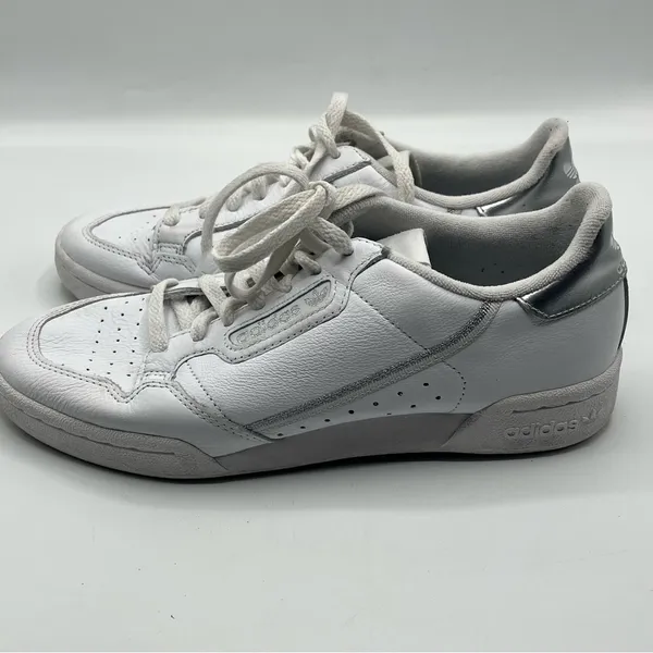 Adidas Continental 80’s Sneaker Size 9.5 White Silver Style EE8925 - Image 2