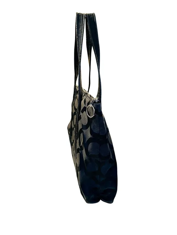 Coach Black Poppy Op Art Glam Tote - Image 3