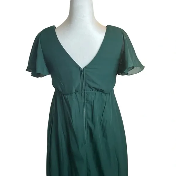 Birdy Grey Hannah Emerald Green Empire Dress Size XS‎ Bridesmaid Event Pockets - Image 7