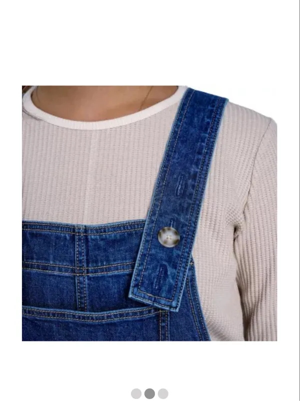 Molly Yeh Women's Easy Denim Overalls Plus Size 2X Wide leg adjustable straps - Image 5
