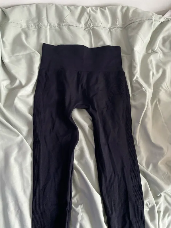 Set Active black leggings ribbed - Image 3