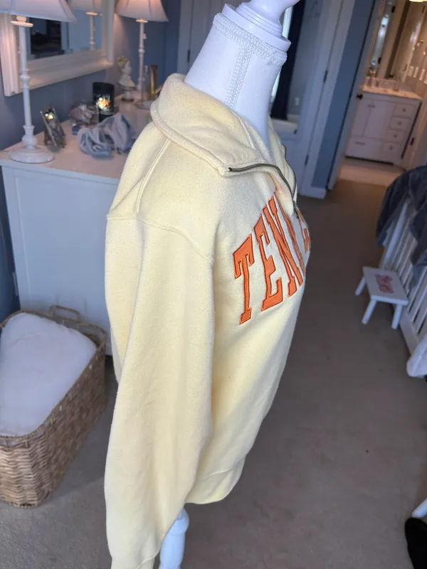 Light Yellow Tennessee Quarter Zip Size XS - Image 3