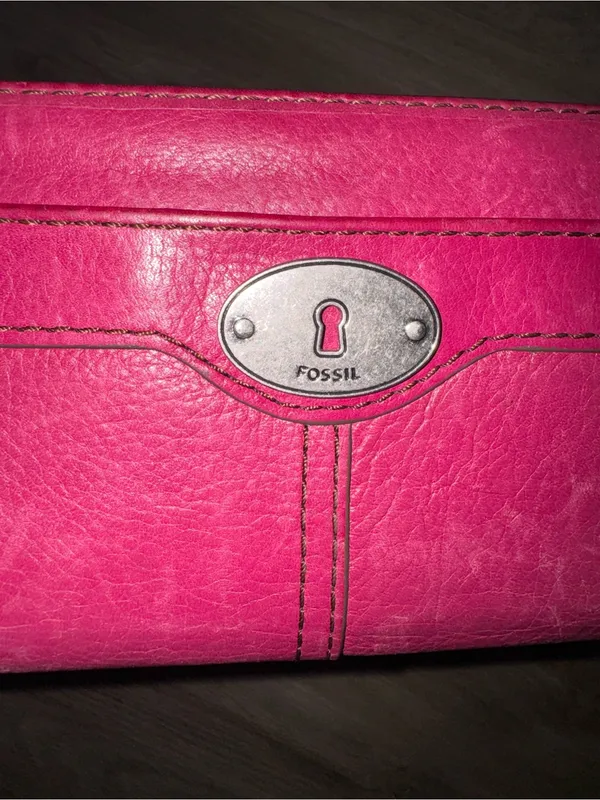 Fossil Pinkish Red Leather Wallet - Women's - Image 3