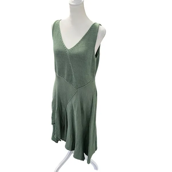 NWT Peruvian Connection Portobello Pima Cotton Dress Sage M - Image 4