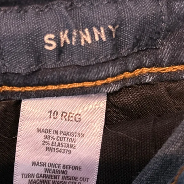 AEROPOSTALE Skinny Jeans Dark Wash Women's Size 10 REG‎ Cotton Blend - Image 4