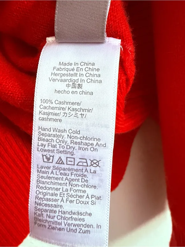 J.Crew Cashmere Sweater Lady Jacket in Cardinal Red Navy Contrast Trim 2X - Image 8