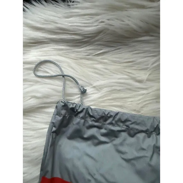 Prada Gray Dust Bag with Red Logo - Image 3