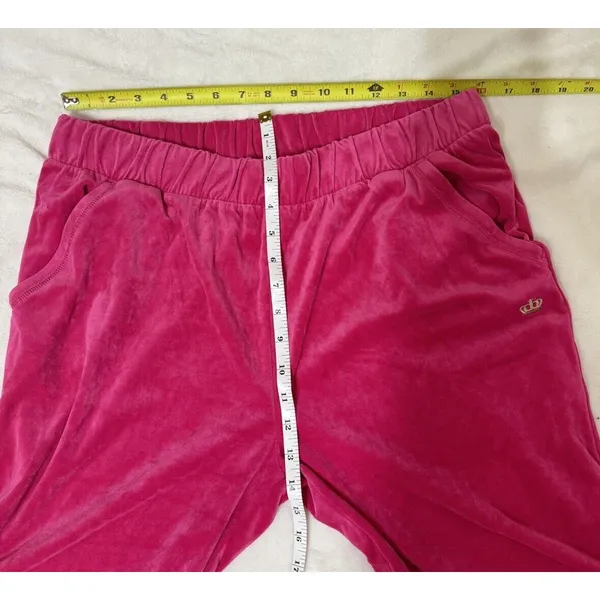 EUC Juicy Couture Hot pink BARBIE velvet joggers womens -size 2xL Plus‎ - Image 5