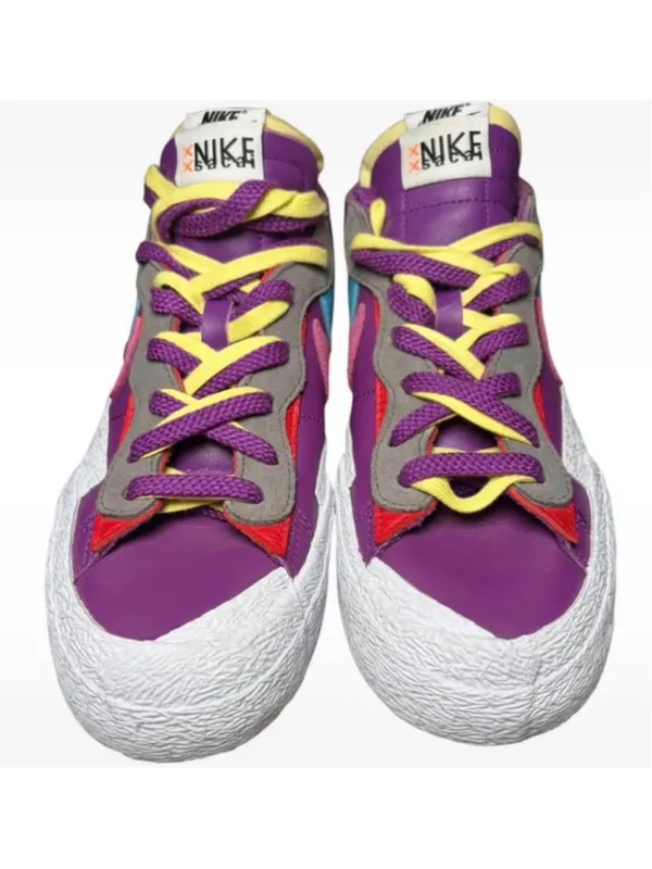 Women's Nike x KAWS Sacai Blazer Low Sneakers Purple Blue Multi-Color - Image 3