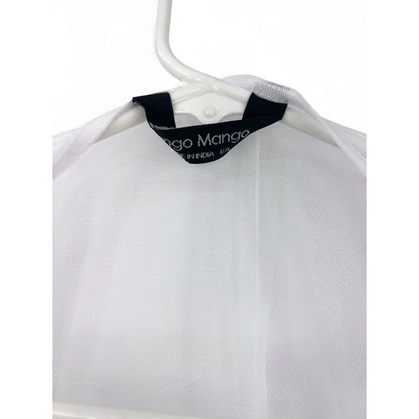 NWT Tango Mango | L | Sheer Mesh Cardigan Cover Up Sweater Top White Women - Image 2