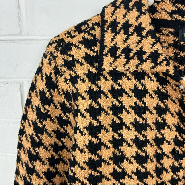 House Of Harlow Houndstooth Knit Cropped Jacket Size S - Image 5