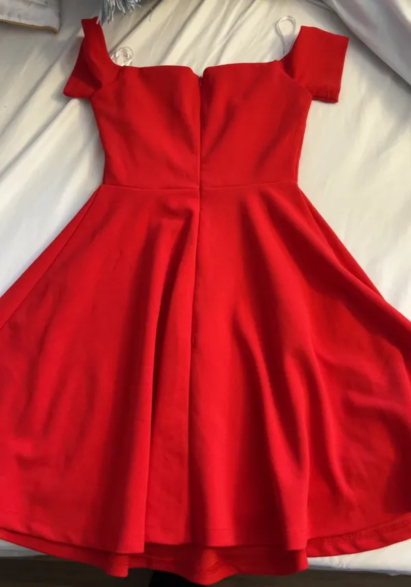 Lulus Red Off The Shoulder Dress - Image 2