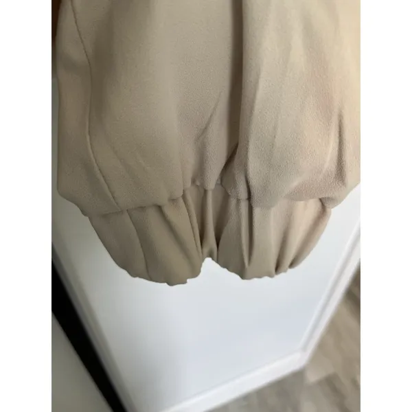 Alice And Olivia Pete Jogger Pants Size Medium Cream With White Stripes - Image 9