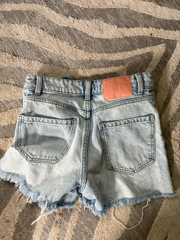 Zara light blue high waisted jean shorts 0 - Image 2