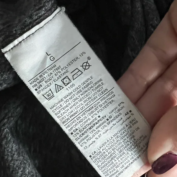 Old Navy High-Rise Gray Leggings ALTERED “Active Cozecore Go-Dry” - Image 3