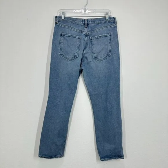 Agolde '90s distressed mid-rise straight-leg jeans Medium Wash‎ Size 31 Casual - Image 5