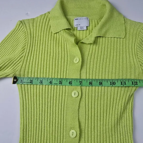 ASOS DESIGN sweater with collar in‎ green Women's size 2 - Image 7