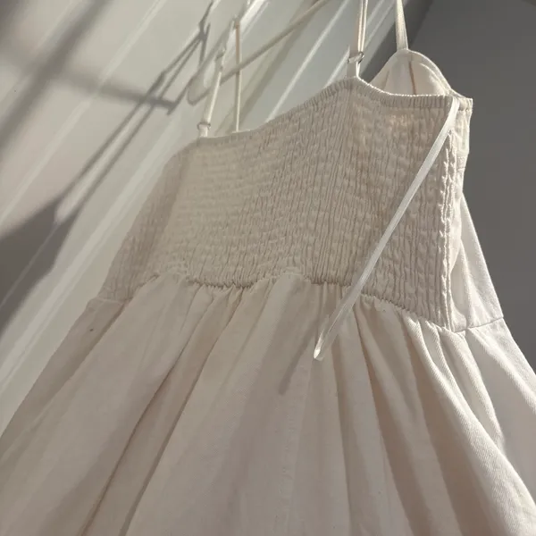 Flying Tomato White Denim Maxi Dress - Image 4