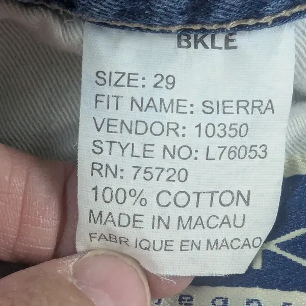 BKE Size 29 Denim High Rise Blue Jean Shorts Retro Vintage Cotton Button Fly - Image 8