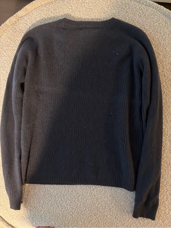 Patagonia Black/ Grey Ribbed Crewneck Sweater - Image 3