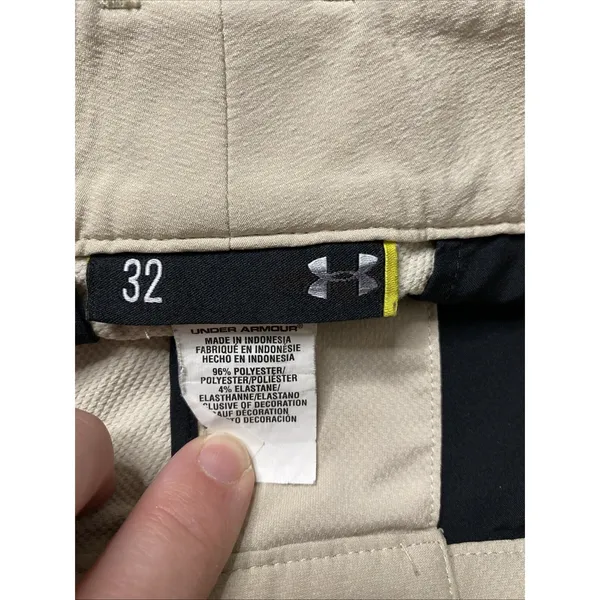 Under Armour Golf Pants‎ Women 32 Khaki Beige Stretch Chino Performance Trousers - Image 3