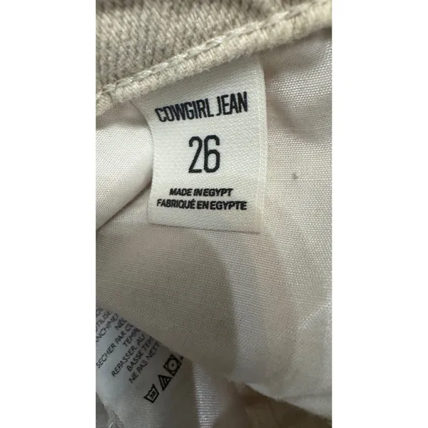 BDG Jeans Cowgirl Jean Beige Size 26 Straight Leg Denim Pants‎ - Image 5