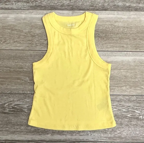 Sz XS Yellow Rib Knit Tank Top Adorable!! - Image 8