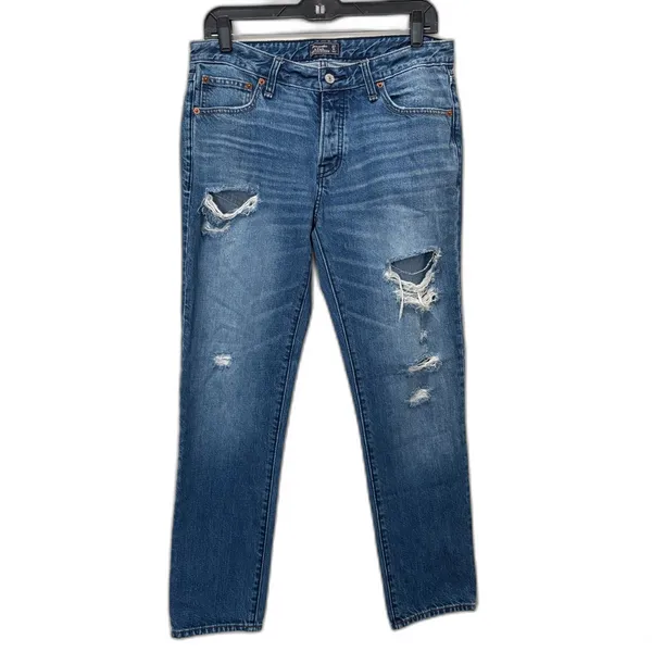 Abercrombie & Fitch‎ Ames Slim Boyfriend Jeans Distressed Grunge Size 27/4 - Image 2