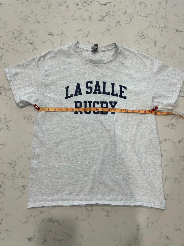 LaSalle Rugby Tshirt Gray Size L - Image 2
