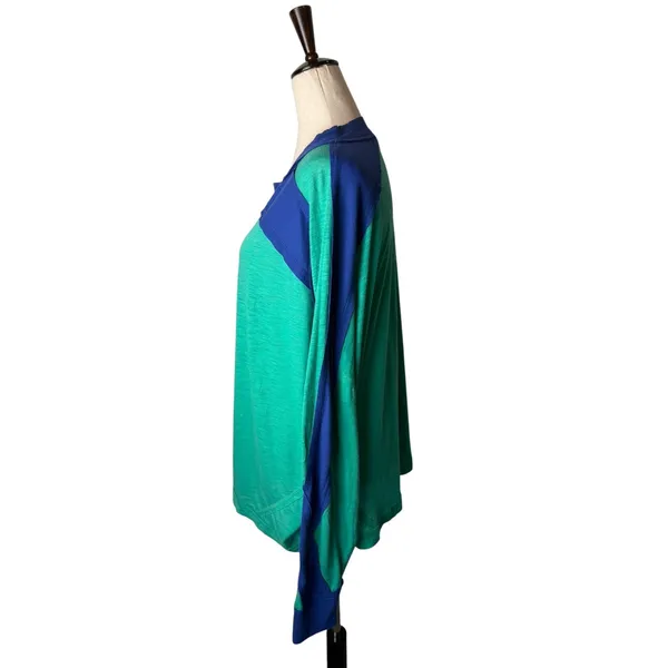 Free People Movement All About It Top Women Large Green Blue Slub Knit Gorpcore - Image 6