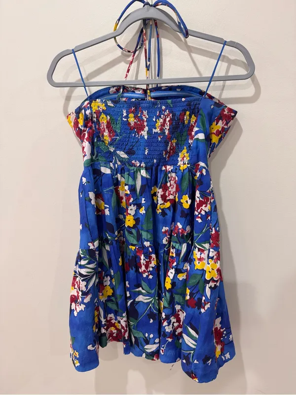 Anthropologie Sz Medium Emily Halter Mini Dress Floral Bright - Image 6