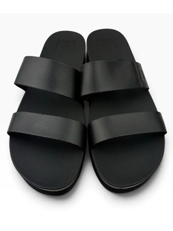 -REEF Cushion Vista Platform Sandal Womens 12 Black Comfort Slide Casual Shoe - Image 2