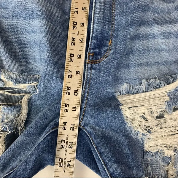 Judy Blue size 16 W Ulta distressed boyfriend fit Ripped Skinny Jeans denim - Image 12