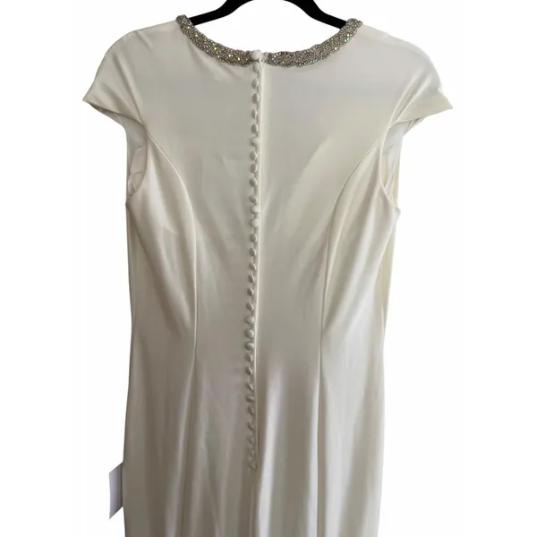 Lulus True Love Story White Embellished Cap Sleeve Mermaid Maxi Dress Size 8‎ - Image 4