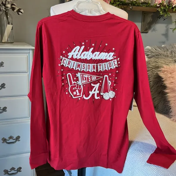 Champion University of Alabama Crimson Red Shirt Long Sleeve Lightweight Women M - Image 2