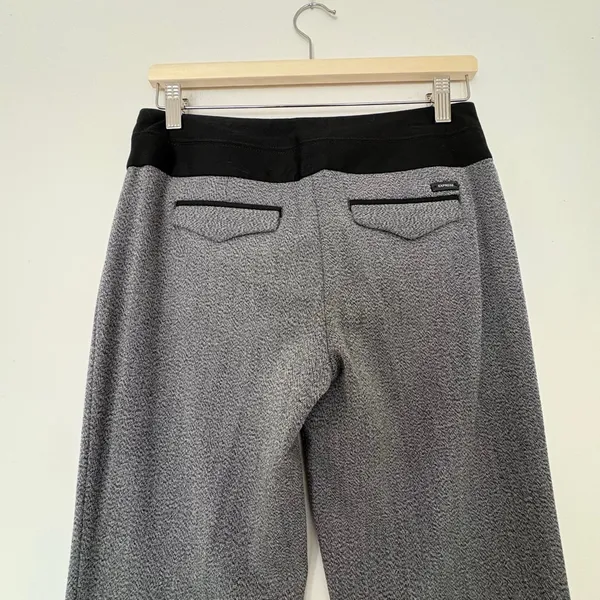 Y2K Express Flare trousers low rise gray color block size 0 - Image 4