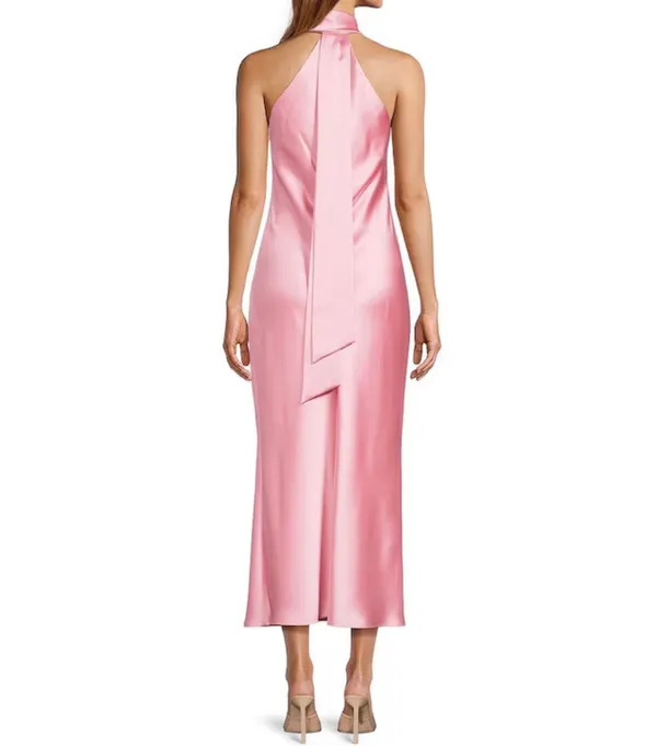Antonio Melani Darah Satin Halter Neck Sleeveless Midi Dress - Image 2