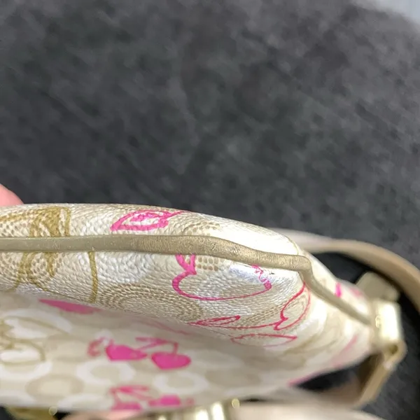 Vintage Coach Waverly Cherries Print Crossbody Purse - Image 10