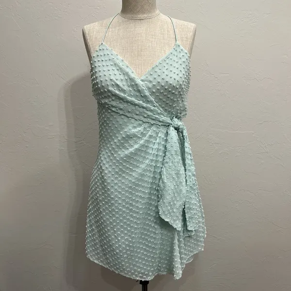 Alice & Olivia‎ 2 Dress Silk Katie Tie Mini Swiss Dot Flo Fulton Bold Beautiful - Image 3