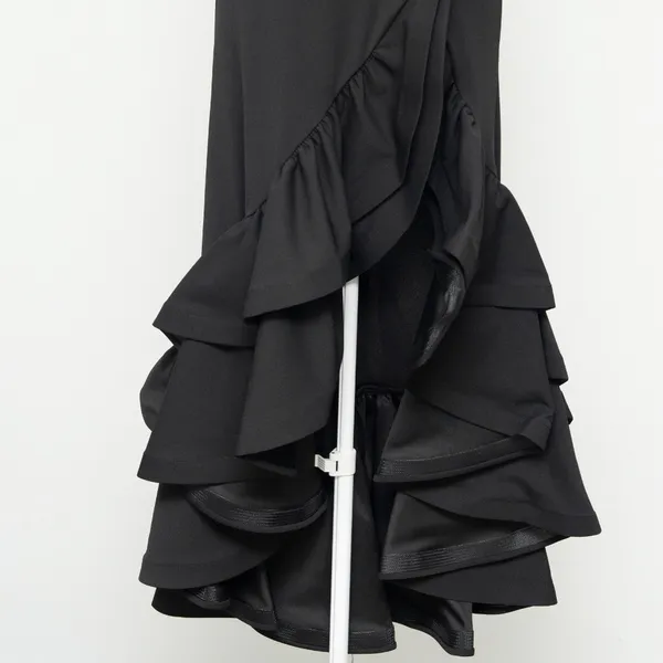 Betsy & Adam. Arielle Scuba Crepe Ruffle‎ Slit Gown. - Image 7