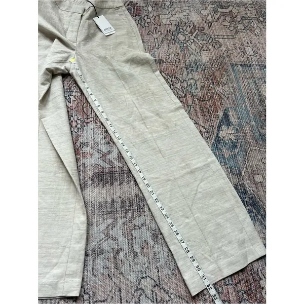 Aritzia The Limitless Pant Linen NWT Natural Ecru Wide Leg Size 6 - Image 12