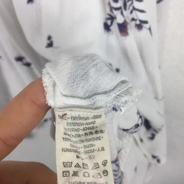Free People Snap Out of It White Floral Swing Mini Dress Tunic Medium Boho - Image 7